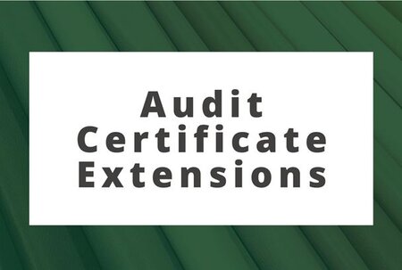 Website listings for audit extensions